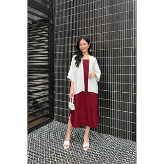 OLV - Áo khoác Plain Coat in White