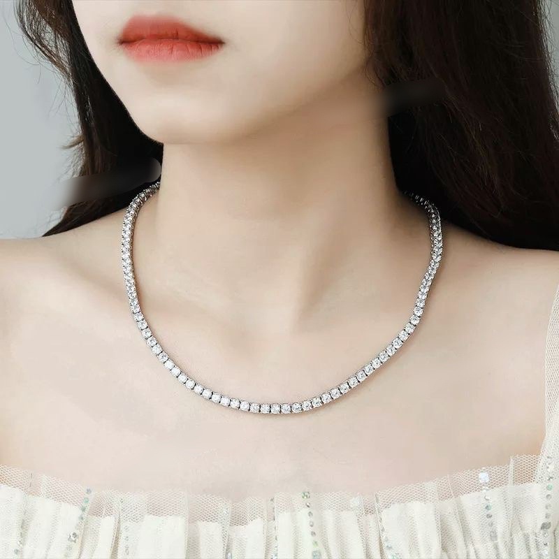 dây chuyền full đá nam và nữ đều đeo dc BẠC CAO CẤP