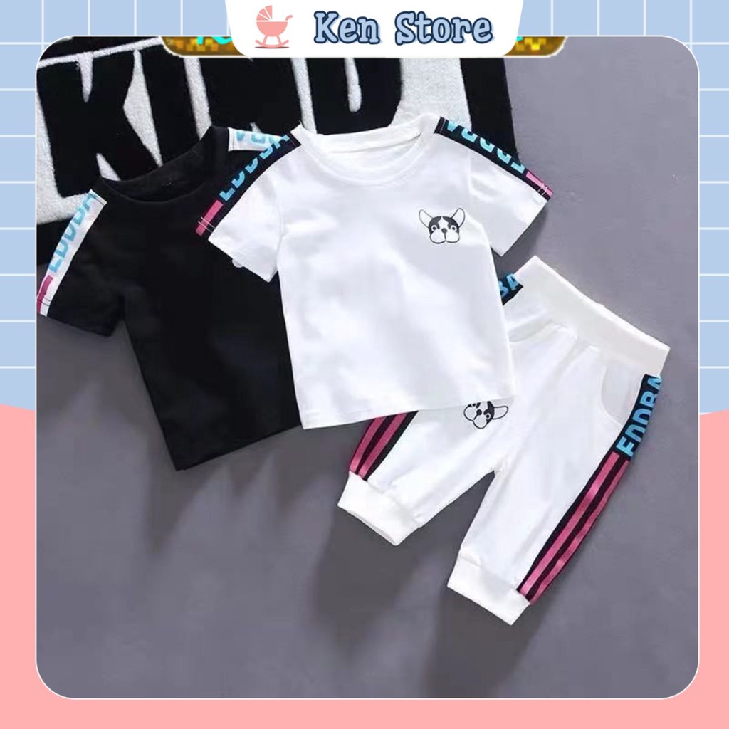 Bộ Cộc Tay Hình Cún DPA Trẻ Em, Bộ Cộc Tay Cho Bé Trai Và Bé Gái Anh Chất Cotton Ken Store