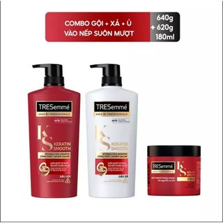 Dầu gội dầu xả tresemme keratin smooth 640g và 620g kèm ủ tóc