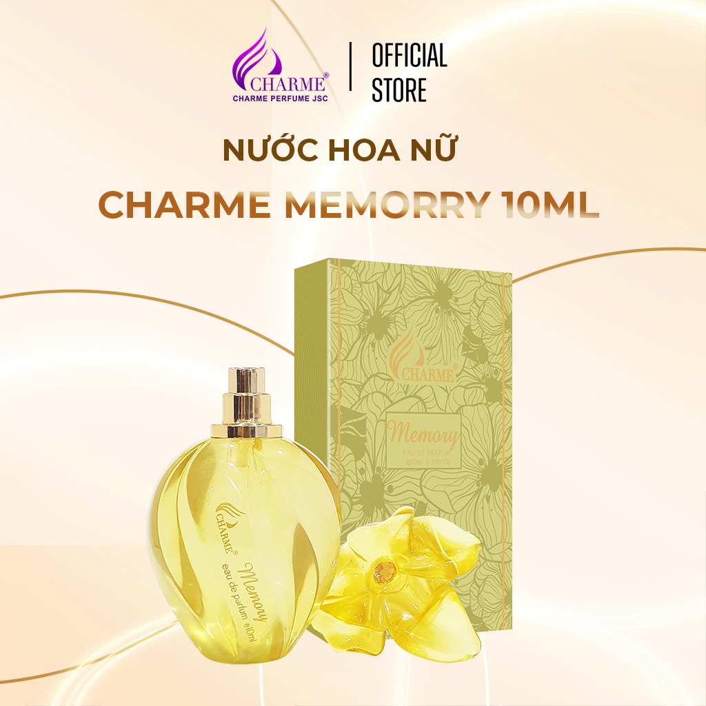 Nước hoa nữ thơm lâu, Charme Memory, nước hoa chính hãng, mùi hương hoa hồng, nồng nàn kiêu kỳ, 10ml