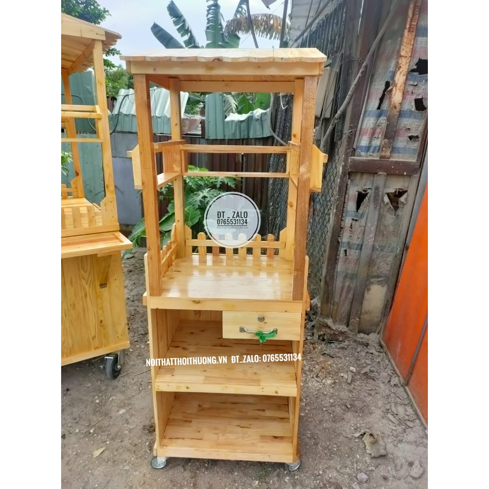 Xe Gỗ Bán Trà Sữa Giá Rẻ Tại Xưởng