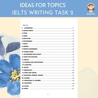 🌸Ideas for Topic - IELTS Writing task 2