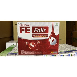 FE FOLIC Viên bổ máu, bổ sung sắt III chiết xuất từ thực vật - bổ sung Acid folic, ko táo bón H100v