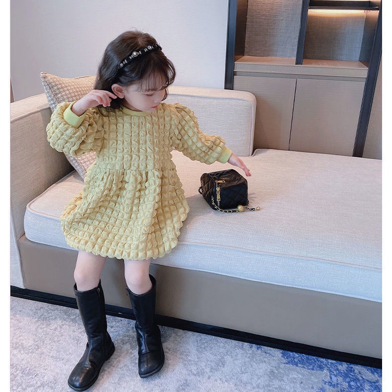 Máy Sản Xuất Fancy Maker Fancy Maker✨Đầm Công Chúa Mùa Thu Tay Dài Phong Cách Mới Hợp Thời Trang Cho Bé Gái