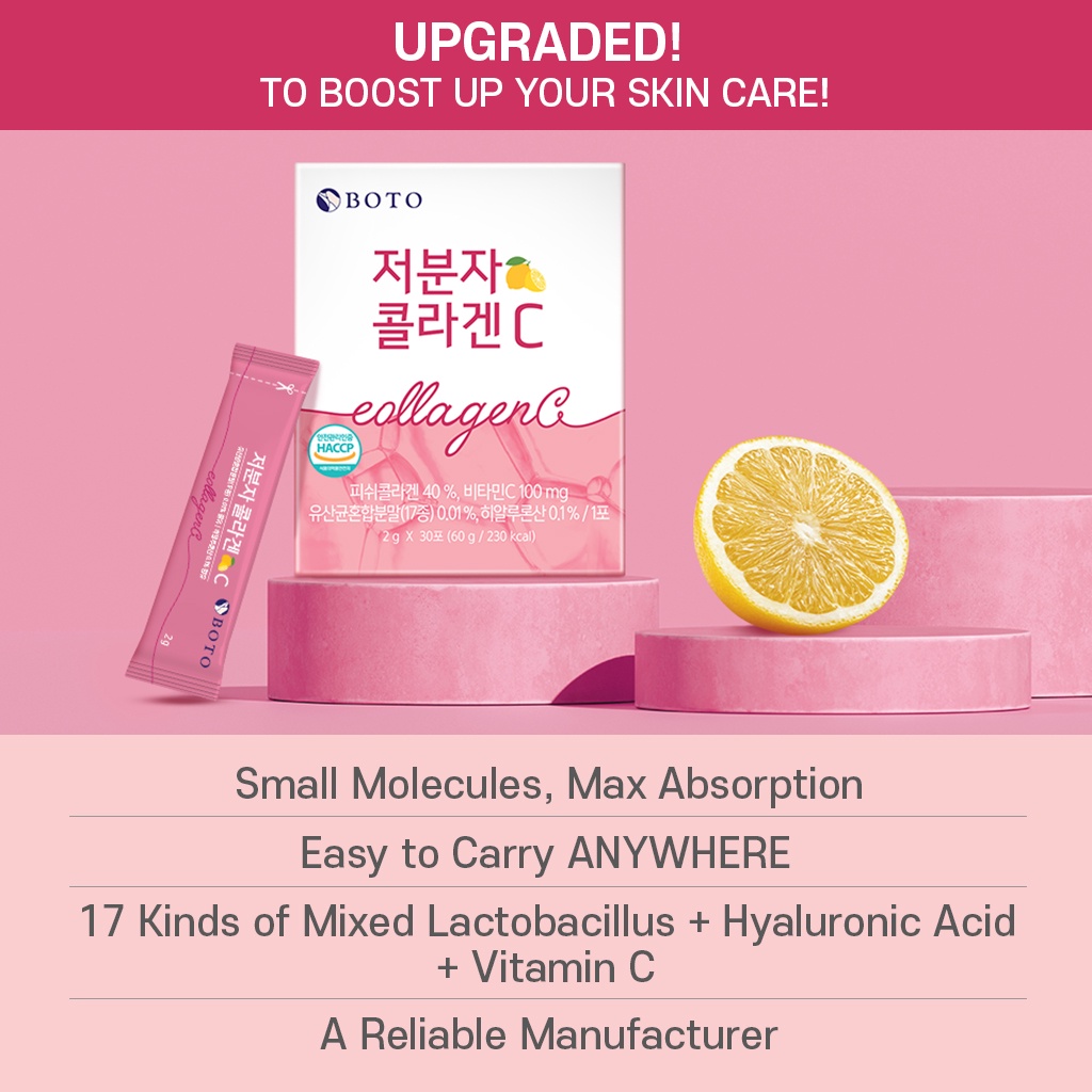 Set 30 Túi 90 Miếng Collagen Phân Tử Thấp BOTO 2g