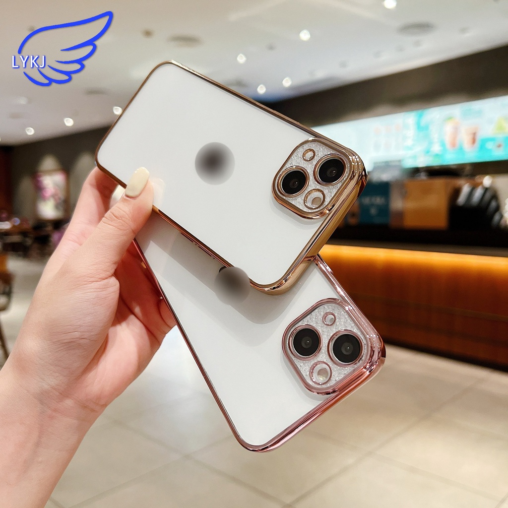 Ốp Điện Thoại Vân Kim Cương Lấp Lánh Kèm Miếng Dán Bảo Vệ lens Chống Rơi Cho iPhone 13 14pro 12 pro max 11 xsmax 11promax 14
