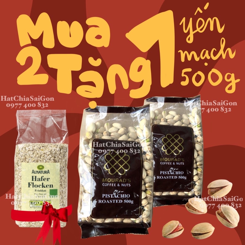 (TẶNG YẾN MẠCH) Hạt Dẻ Cười Rang Muối Mourad's Úc 500gr