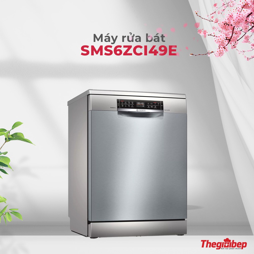 MÁY RỬA CHÉN BÁT BOSCH SMS6ZCI49E SERI 6 SẤY ZEOLITH, NHẬP KHẨU ĐỨC NGUYÊN CHIẾC