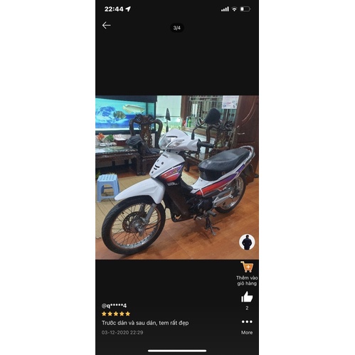 Bộ tem Future 2 màu trắng hàng nhập Thái Lan chất lượng cao dành trang trí riêng cho dòng xe này