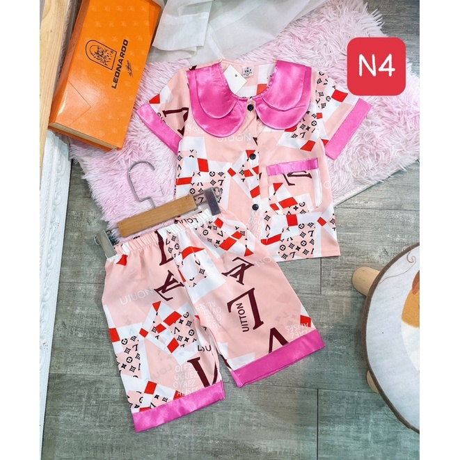 Bộ pijama áo cộc quần lửng sz 8-21kg