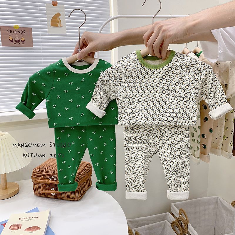 Bộ Đồ 2 Món Áo Thun Tay Dài In Hình Hoạt Hình Dành Cho Trẻ Em