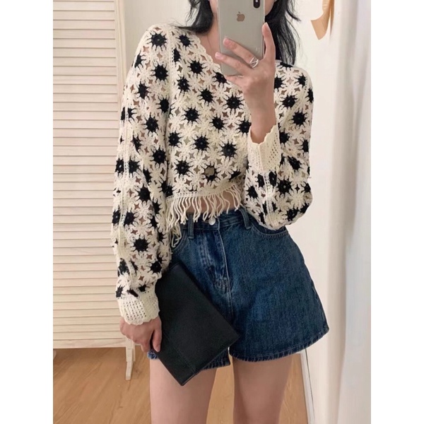 Áo boho tua rua dài tay