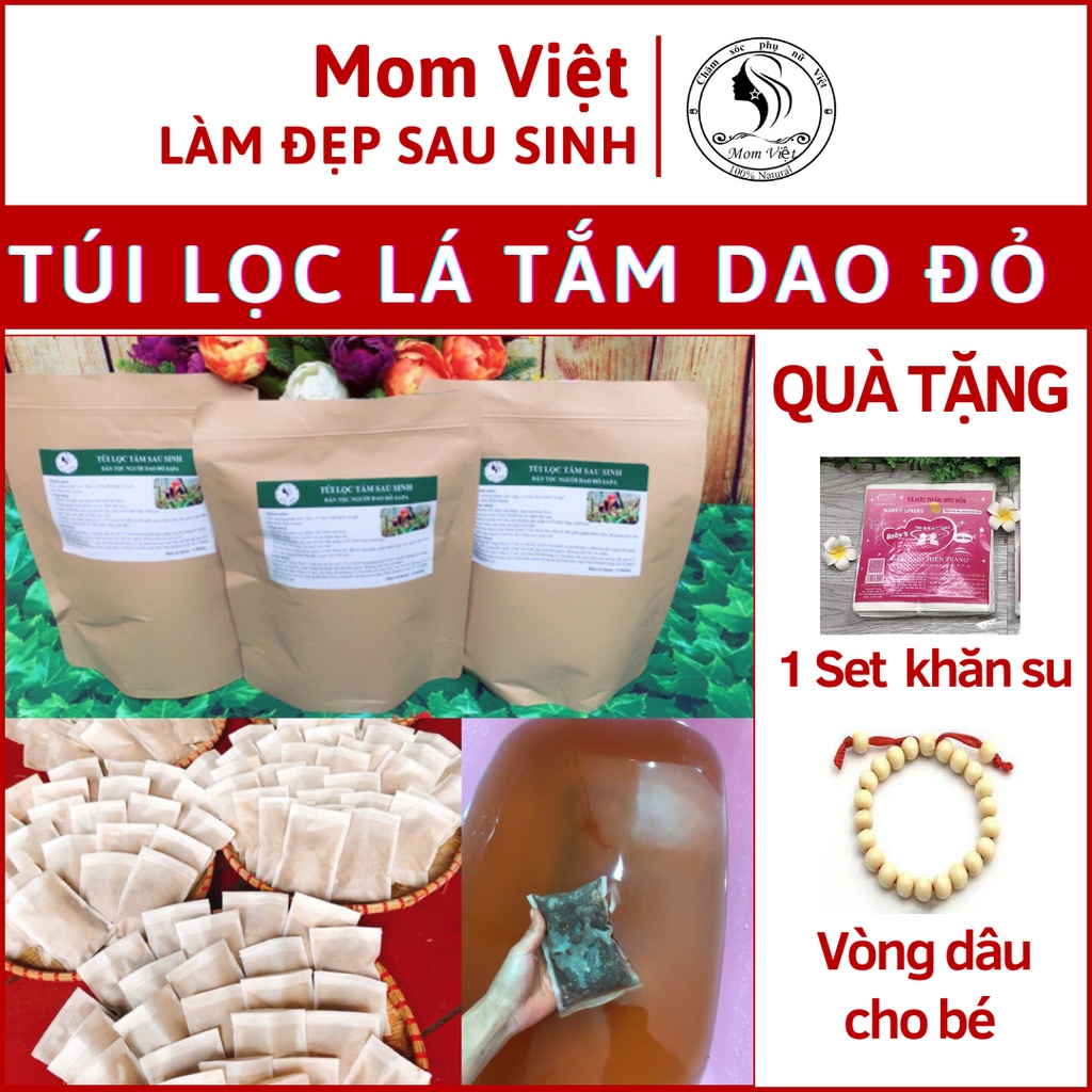 Lá tắm người dao đỏ sau sinh , tắm mẹ sau sinh dao đỏ MomViet