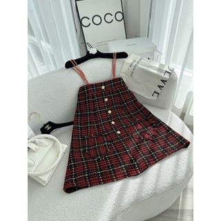 ĐẦM 2S DOLL SUÔNG CARO ĐỎ