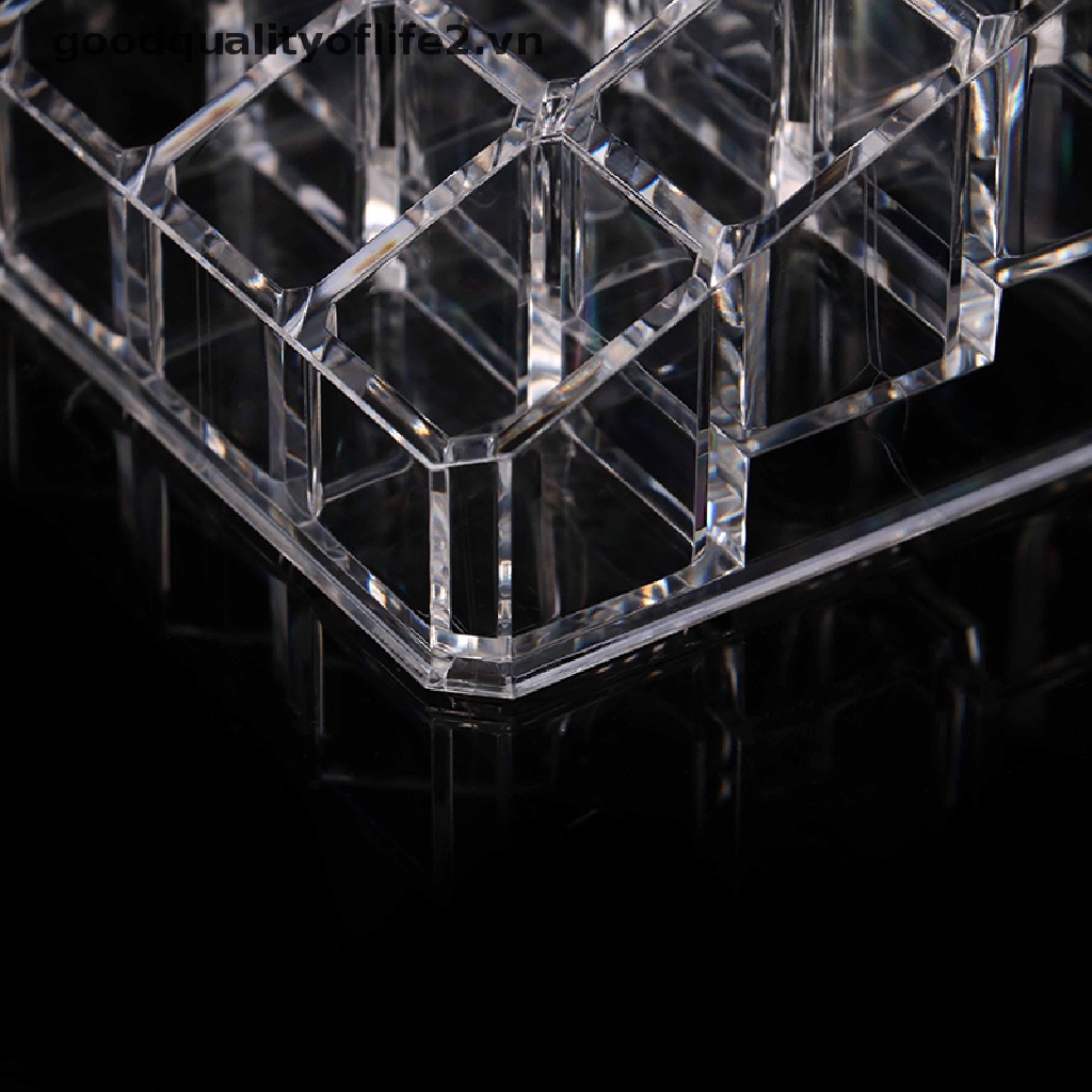 Giá Đỡ Trưng Bày Son Môi 9 Ngăn Bằng Acrylic Trong Suốt