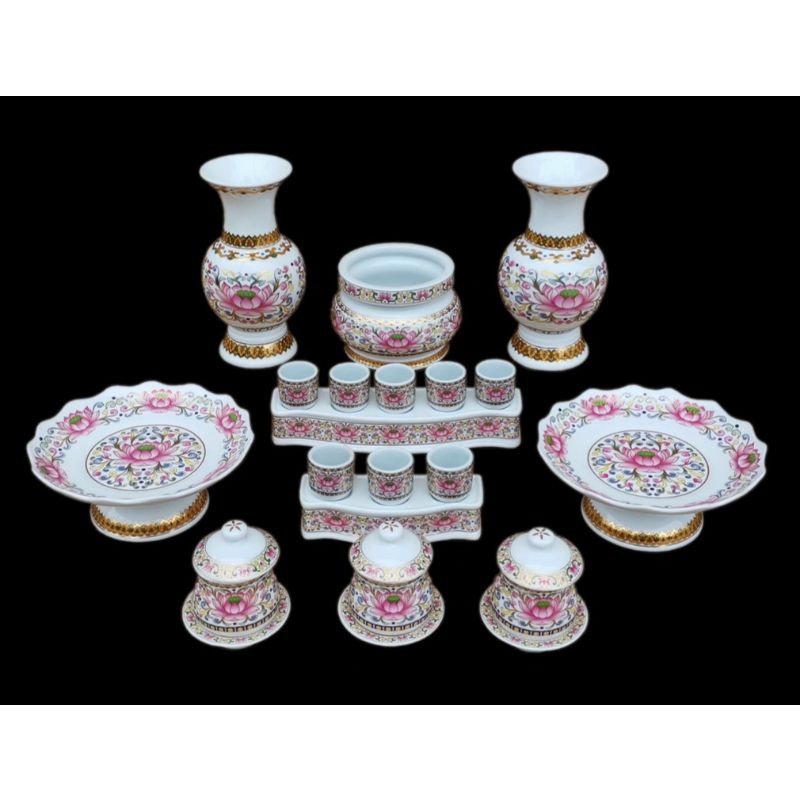bộ thờ cúng lư hương bình hoa đĩa bộ áng chung ly đại bi chung nước