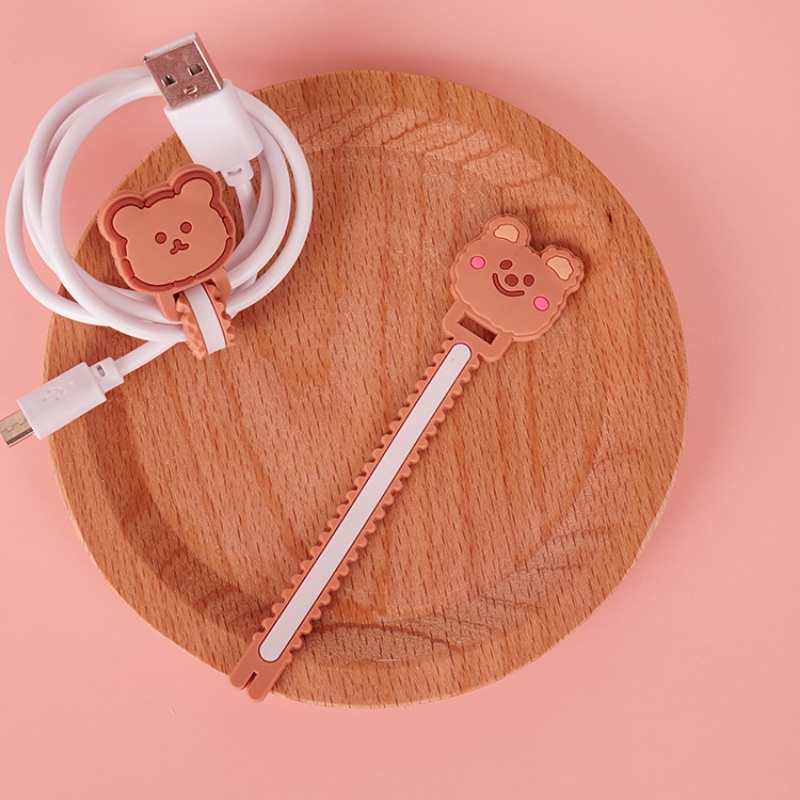 Dụng Cụ Quấn Dây Cáp Sạc / Tai Nghe USB Hình Răng Cưa Hoạt Hình Dễ Thương