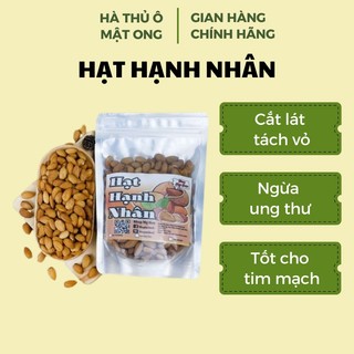 500gr hạt hạnh nhân sấy chín - tươi sống - cắt lát tách vỏ liticnmn
