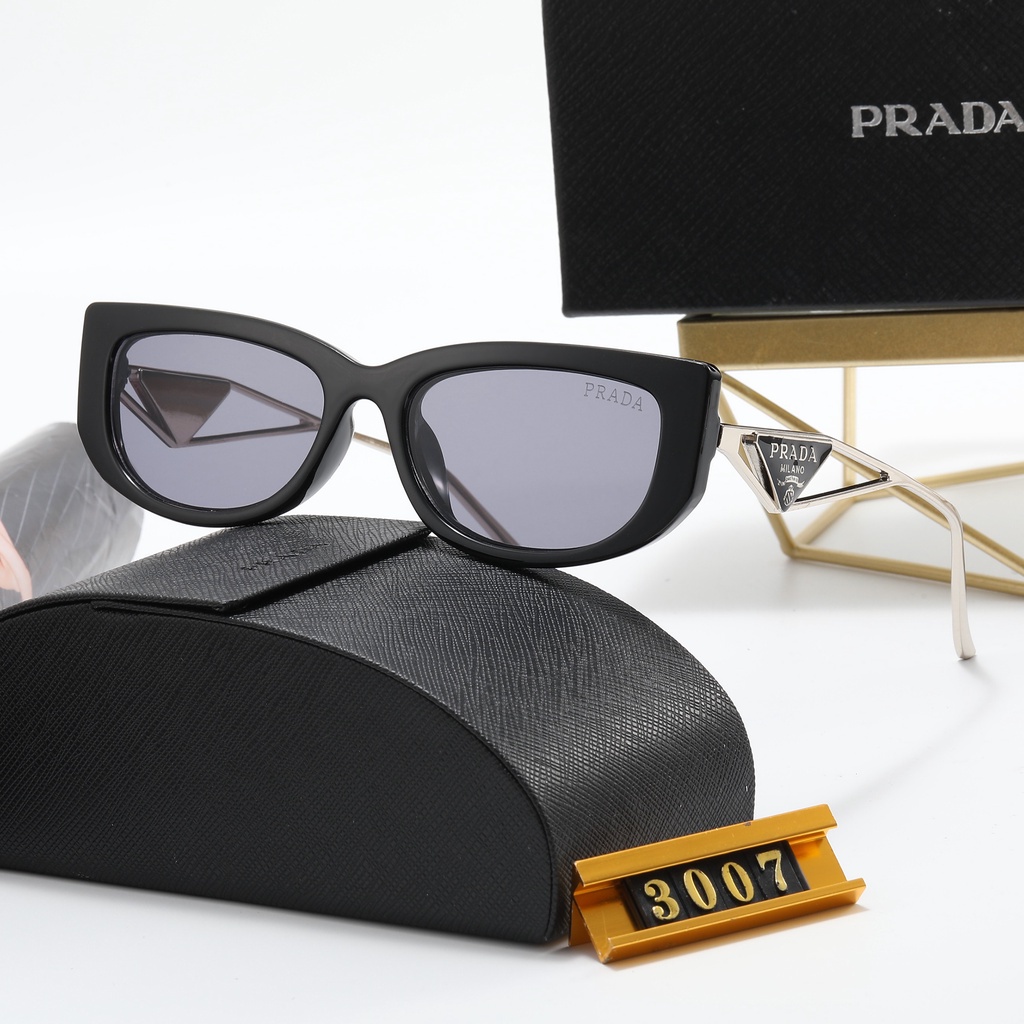 Kính mát nam nữ Prada hàng hiệu chống UV400 , gọng kim loại bền đẹp