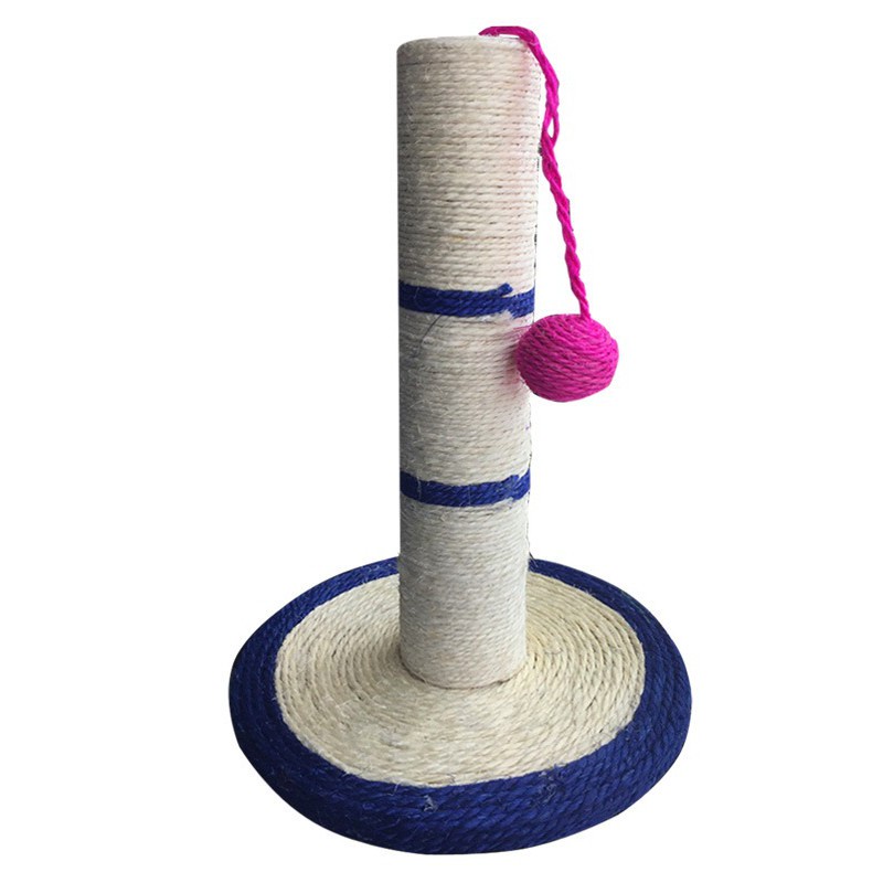 Hanpet.GV- 412 0- Đồ chơi mèo kiêm cào móng đế tròn, trụ tròn 1 con chuột (- 4711851)