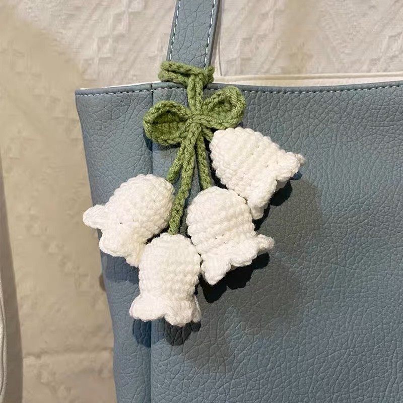 Móc khóa Hoa Linh Lan, Hoa chuông bằng len handmade