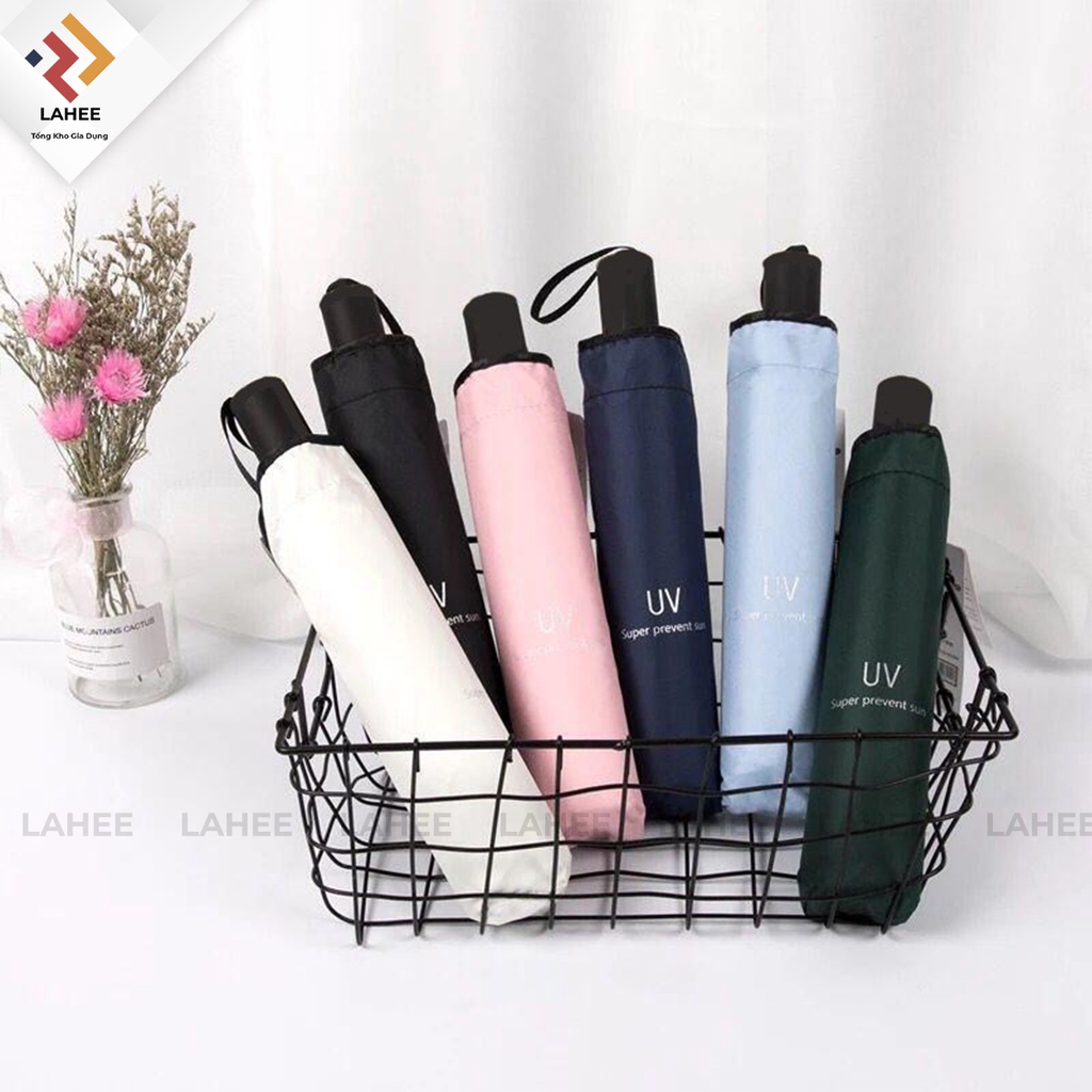 Ô che mưa che nắng, dù gấp gọn phủ lớp chống tia UV che nắng đi mưa ngoài trời cầm tay cao cấp