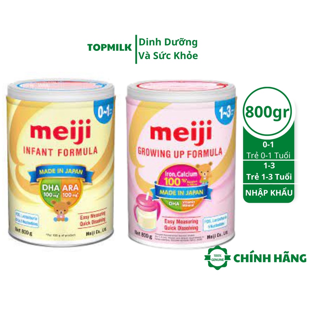 Sữa bột Meiji lon hàng nhập khẩu số 0 hộp 800gr