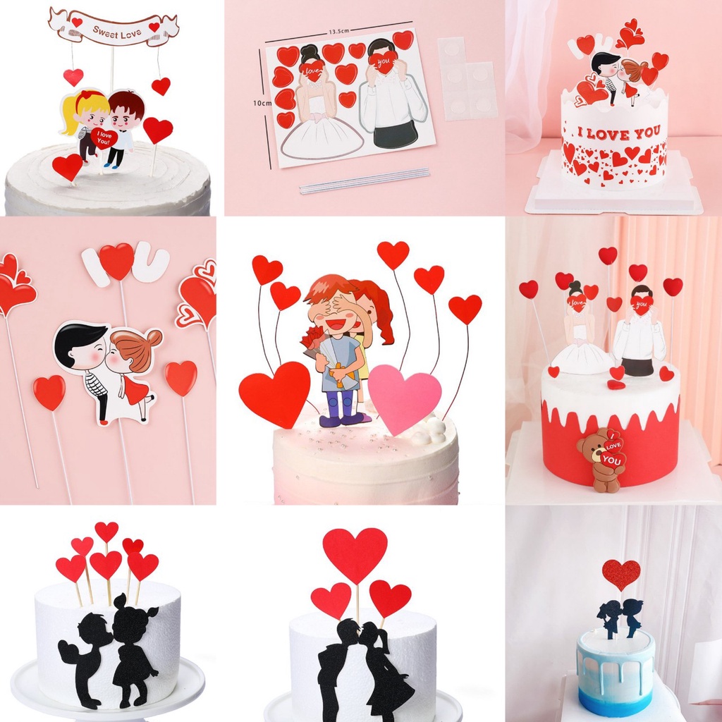 trang trí bánh valentine ngày lễ tình yêu
