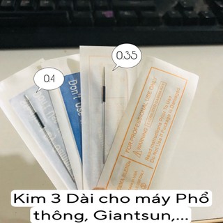 Kim 3 dài phổ thông, kim 3 gắn máy giantsun, phổ thông phun xăm