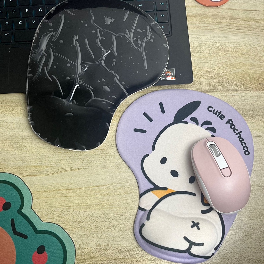 Cute Little Pacha Dog Mouse Pad Wristband Silicone 3D Chest Soft Pad Butt Slide Pad Keyboard Support
