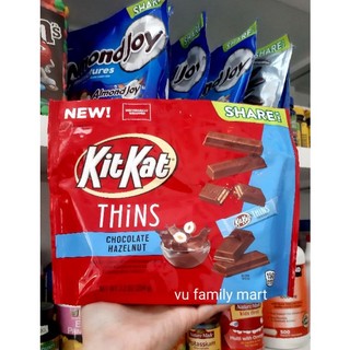Kitkat thins 204g - kitkat mix 3 loại 1.47kg-tách lẻ combo kitkat 10 thanh - hàng mỹ chính hãng