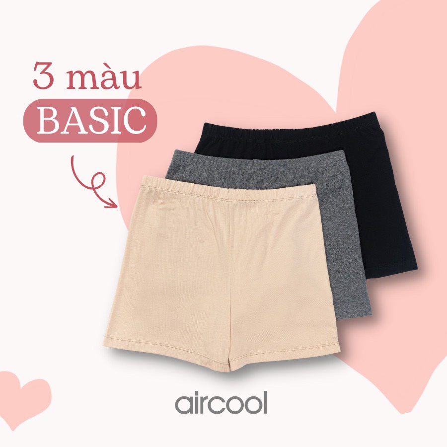 Set 3 quần lót đùi bé gái Aircool Bamboo mềm mát