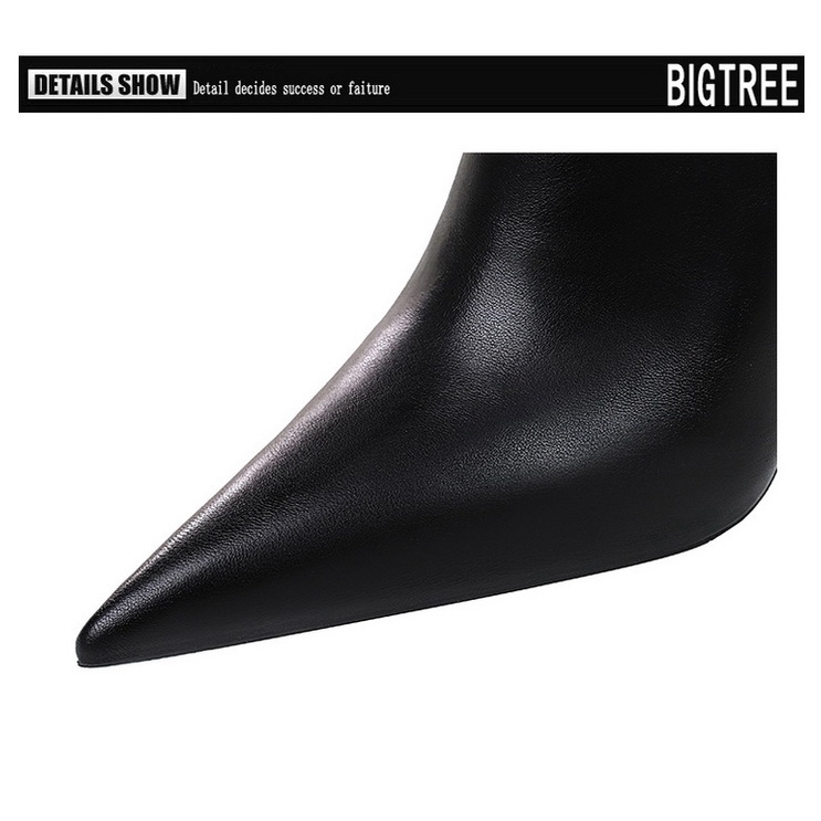 BIGTREE Chính Hãng Giày Bốt Cao Gót 9.5cm Thời Trang Công Sở Cho Nữ Mall-173-13