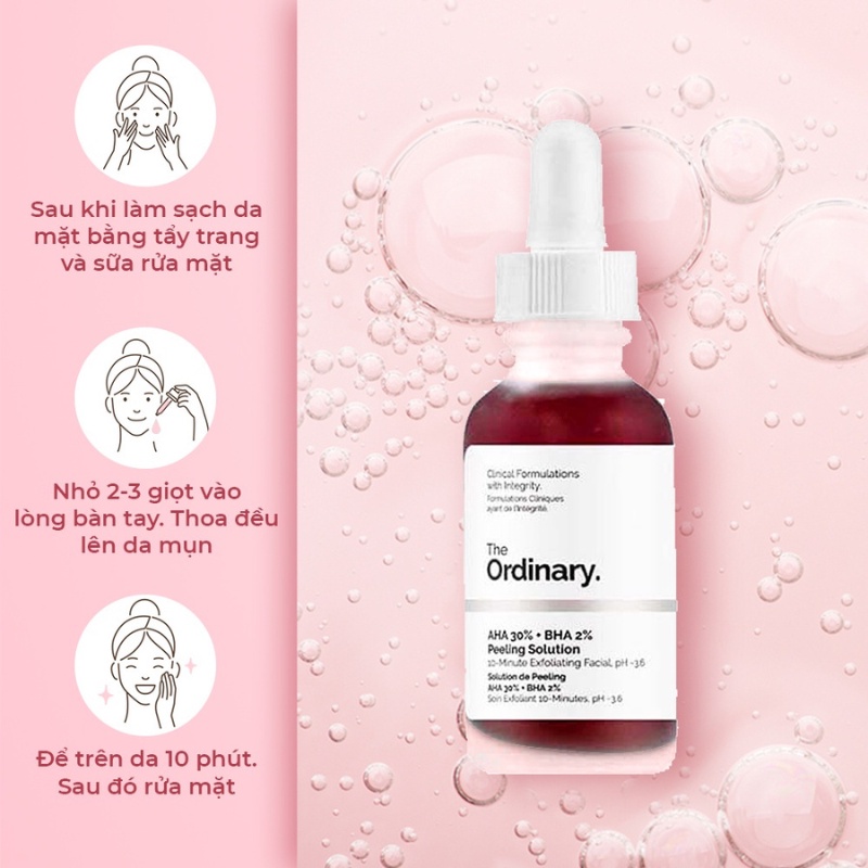 Serum tẩy tế bào chết, cải thiện mụn The Ordinary AHA 30% BHA 2% Peeling Solution