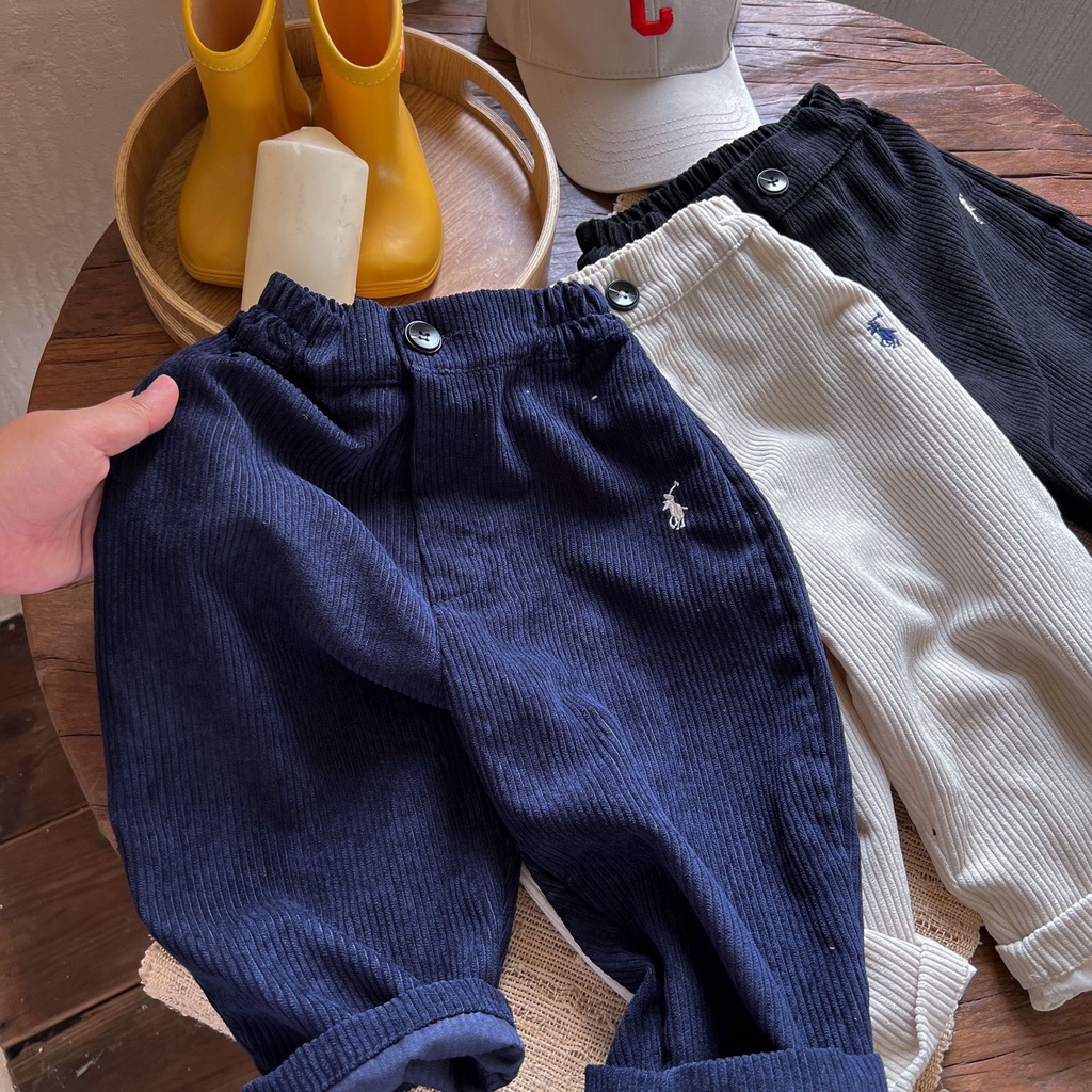Quần Dài Lacos Quần Nhung Tăm Xuất Dư Loại 1 Cao Cấp Cho Bé Từ 8Kg Đến 32Kg Thời Trang Trẻ Em Heri Kids