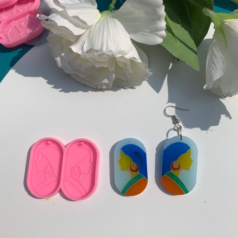 Khuôn Silicone Làm Khuyên Tai Epoxy Resin Thủ Công DIY