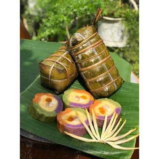 1 đòn 1.1-1.2kg bánh tét 3 màu trà vinh