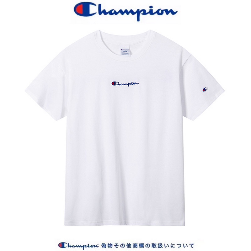 Áo Thun Tay Ngắn Dáng Rộng In Logo Champion Thời Trang Cho Cặp Đôi Lưng
