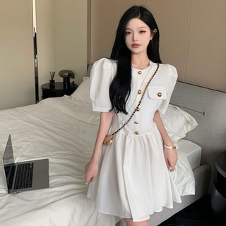 T Khí Chất Hẹp Eo Hẹp Mini Ngắn Viền @