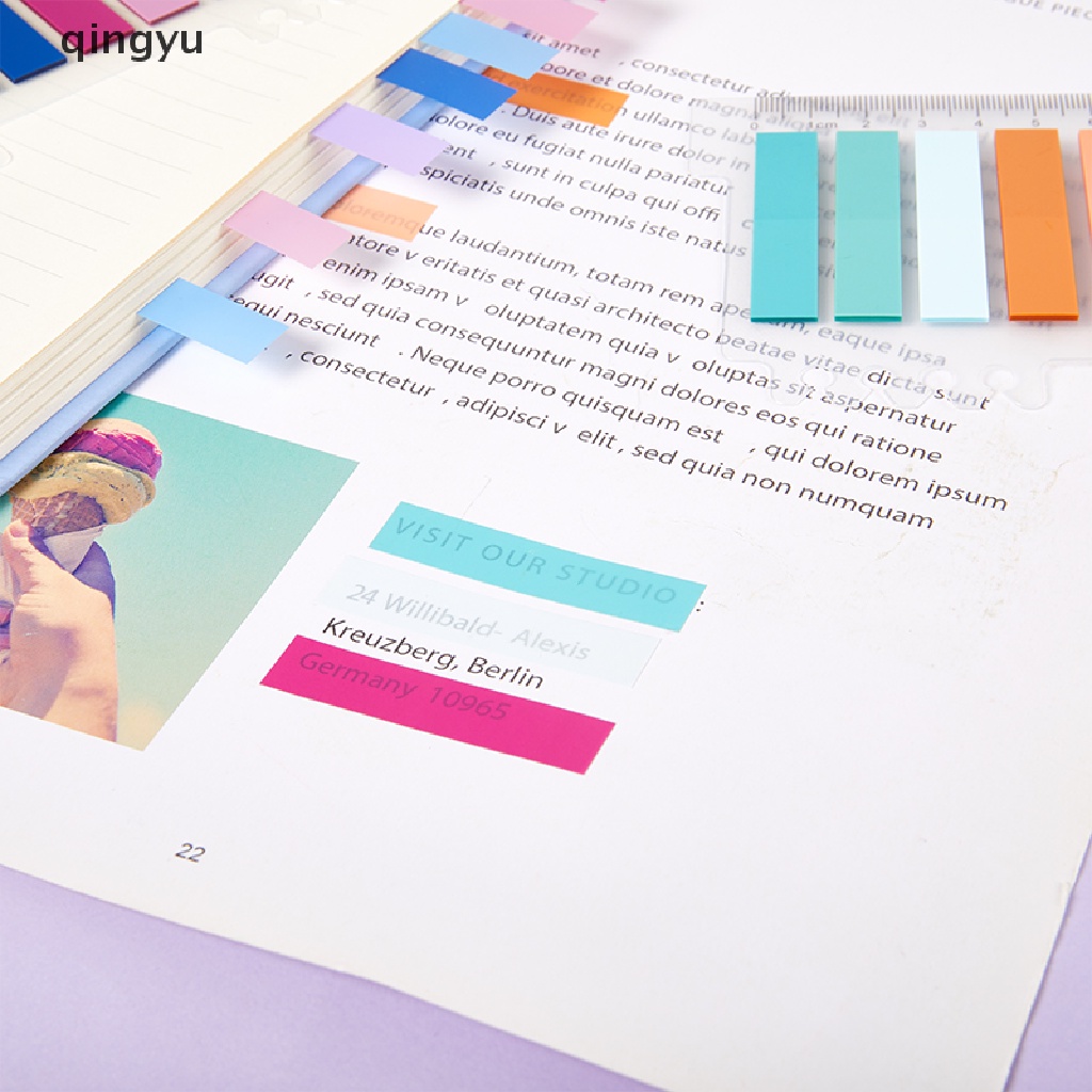 Set 10 * 20 Giấy Ghi Chú Trong Suốt Tiện Dụng Cho Văn Phòng / Trường Học