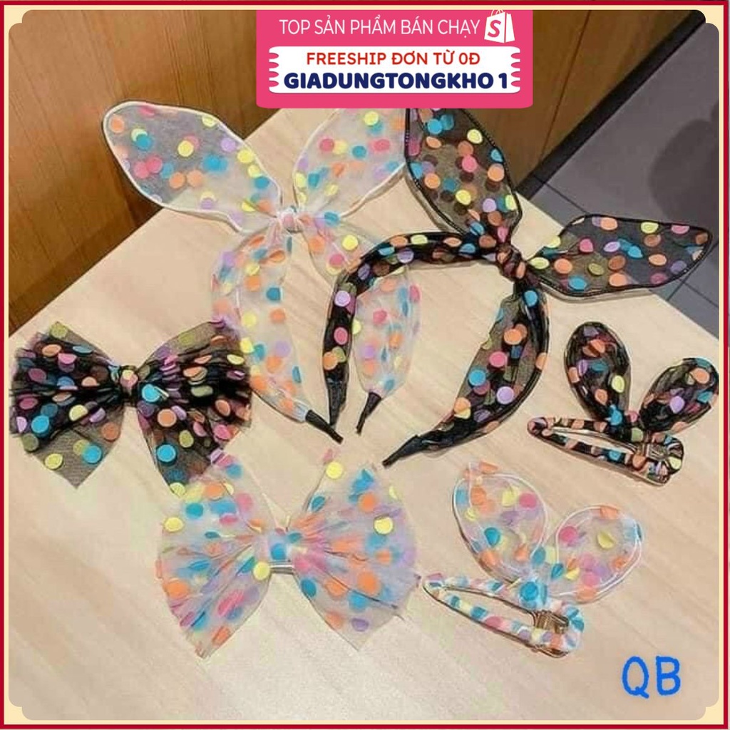 Bờm Tóc Băng Đô Tai Thỏ Đáng Yêu Cho BéGIADUNGTONGKHO1Băng Đô Tai Thỏ Họa Tiết Chấm Bi Xinh Xắn Cho Bé