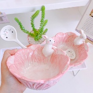 Tô Sứ Hình Thỏ Dễ Thương Phong Cách Hàn Quốc