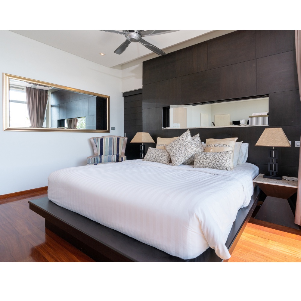 T350 Drap Giường - Ga giường cao cấp dành cho khách sạn 100% cotton bảo vệ đệm chống nấm mốc, bụi bẩn