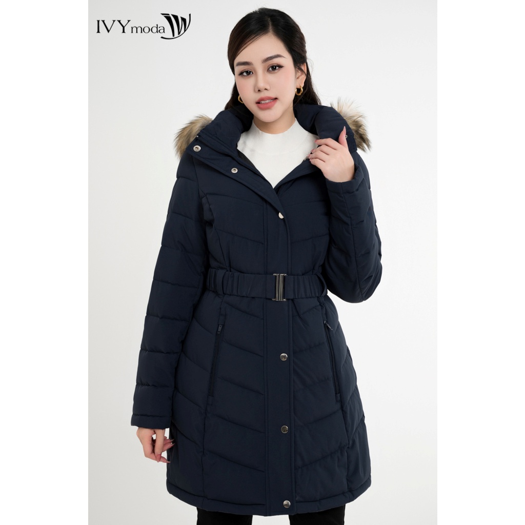 Áo phao kèm đai dáng dài IVY moda MS 71B8887