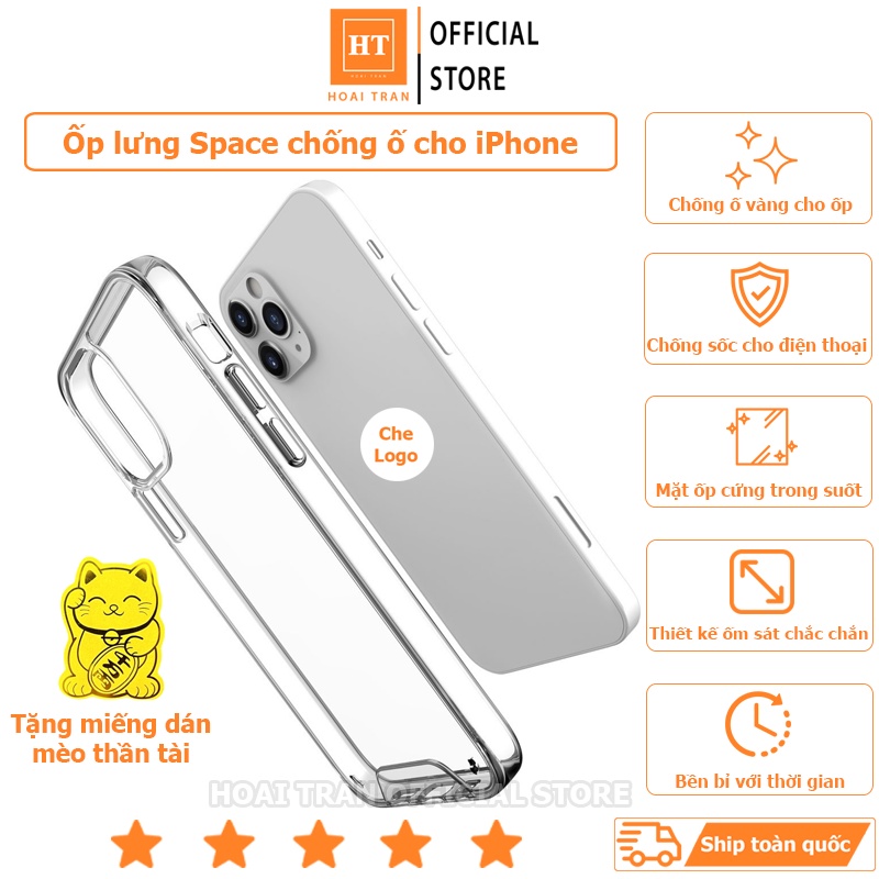 Ốp Táo Trong Suốt Lưng Cứng Space Chống Sốc Bảo Vệ Camera 7,8,plus,x,xsmax,11,11promax,12,12promax,13,13pro,13promax