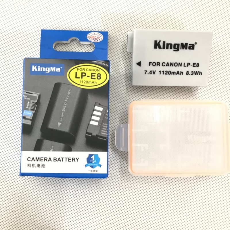 Pin máy ảnh KINGMA LP-E8 for Canon 550D, 600D, 650D, 700D