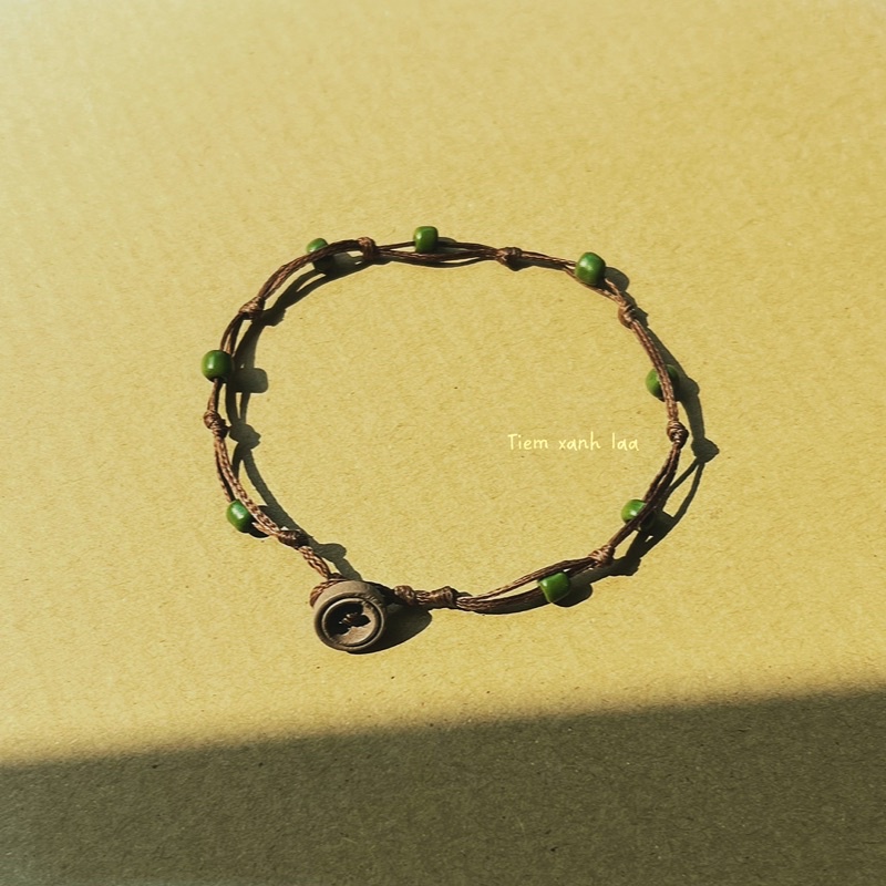 Vòng tay may mắn hạt cườm khuy gỗ | Vòng tay đôi,nhóm
