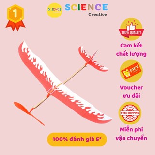 Máy bay tự chế bằng gỗ STEM, Đồ chơi cho bé, Đồ chơi trẻ em phát triển trí tuệ