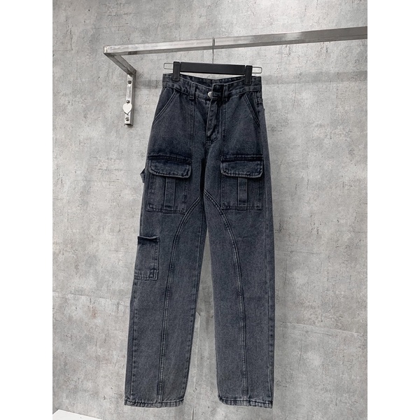 Quần Túi Hộp Vòng Cung Có Kèm Đai